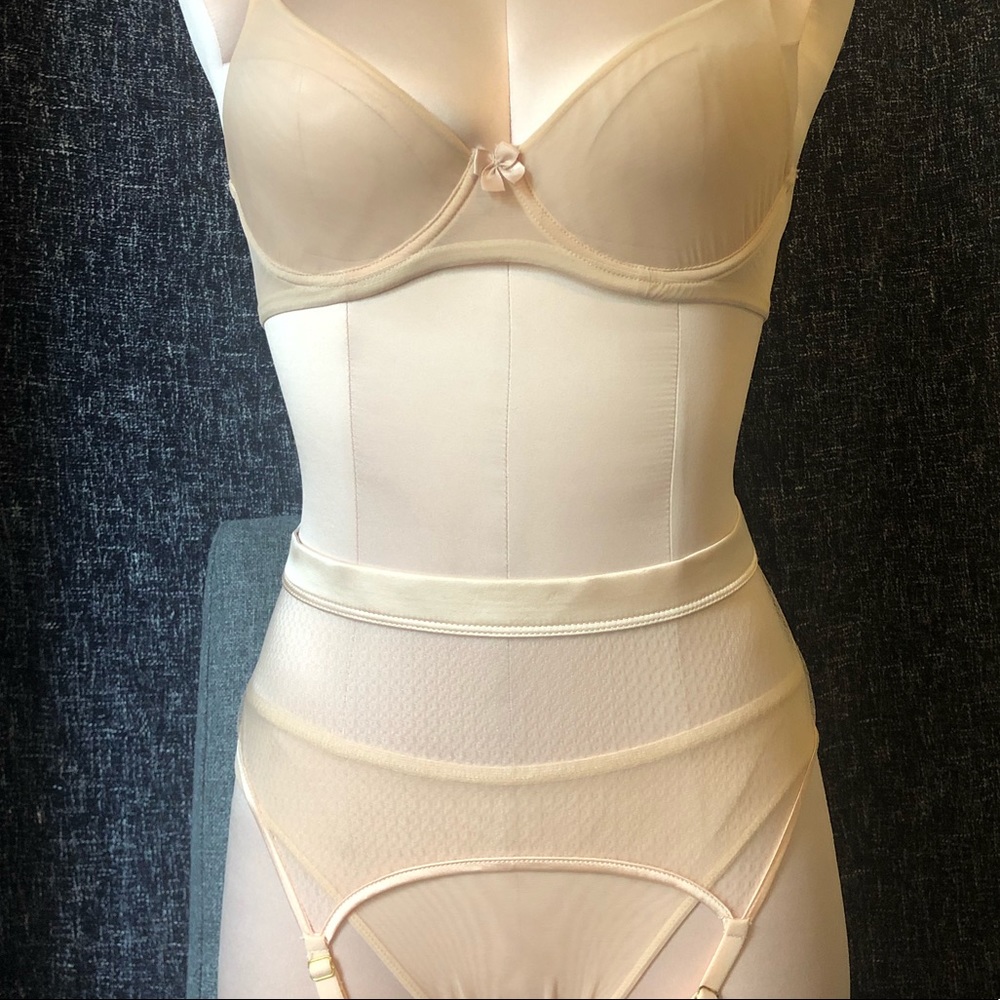 Nude Mesh Lingerie Set